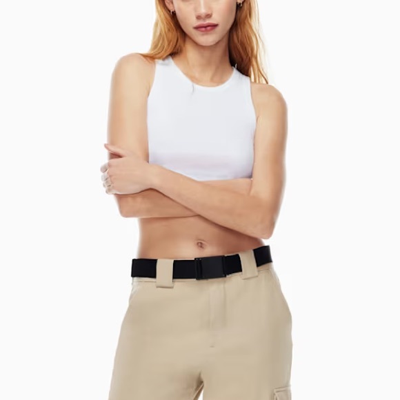 Aritzia TNA Ribbed Cropped Racer Tank - Picture 2 of 8